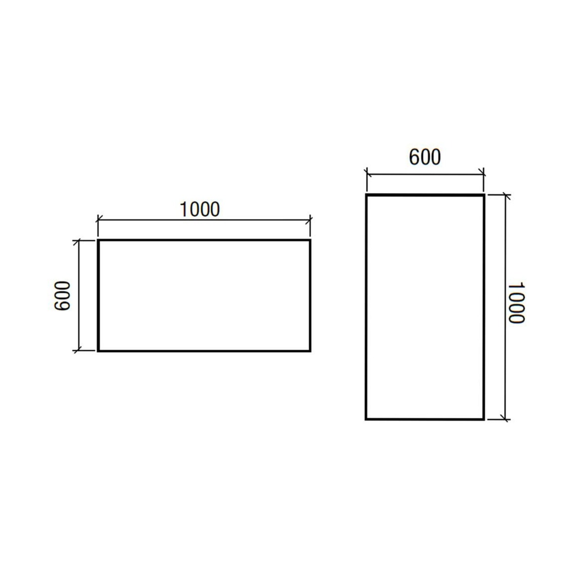 Muebles Amor spiegel met LED-verlichting en zwart frame 100x60cm