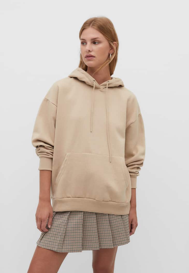 moletom oversized com textura aveludada