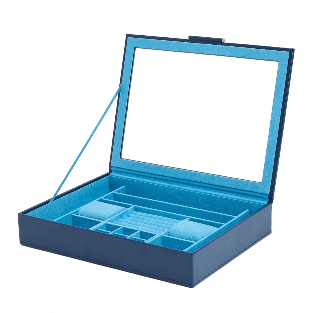 Wolf 1834 Sophia Schmuckbox mit Fenster Blau