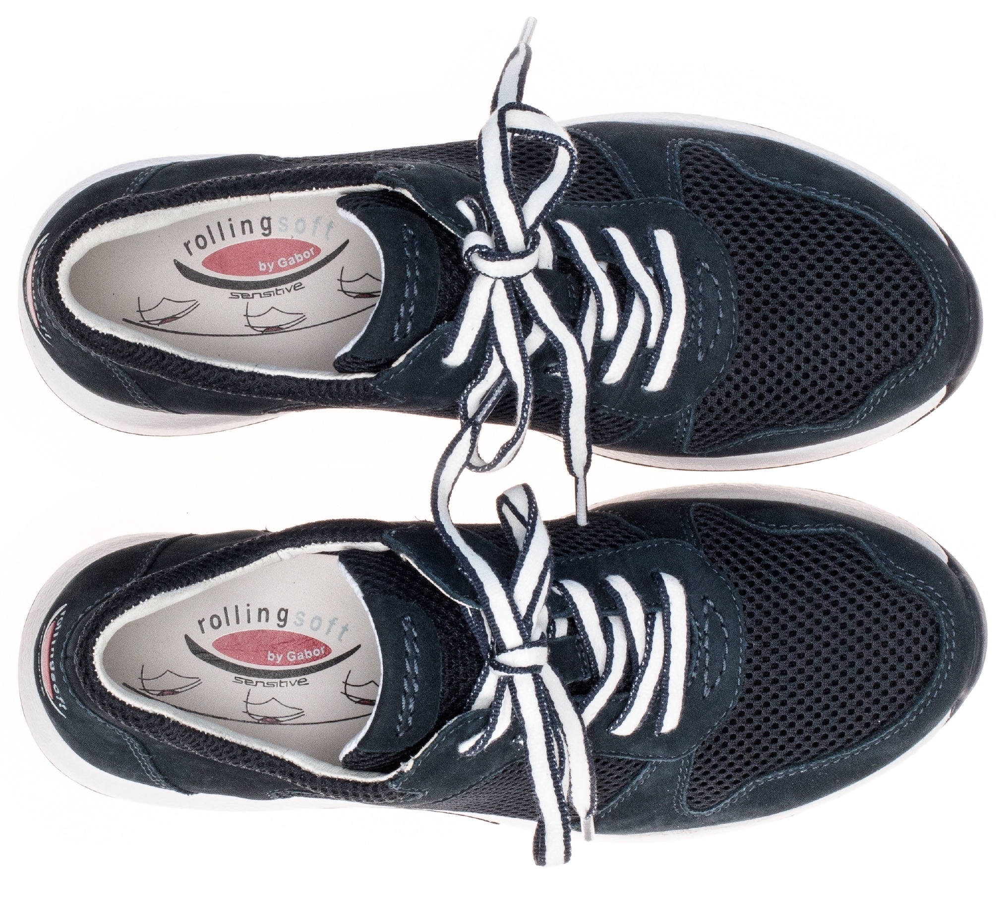 Gabor Rollingsoft Keilsneaker  , Freizeitschuh, Halbschuh, Schnürschuh mit Logo an der Ferse