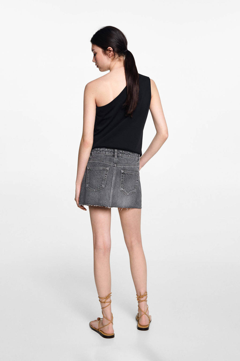 MANGO TEEN denim spijkerrok grey denim