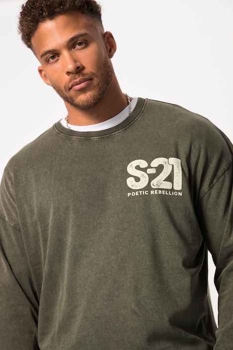 STHUGE Langarmshirt, oversized, Vintage Look, bis 8 XL