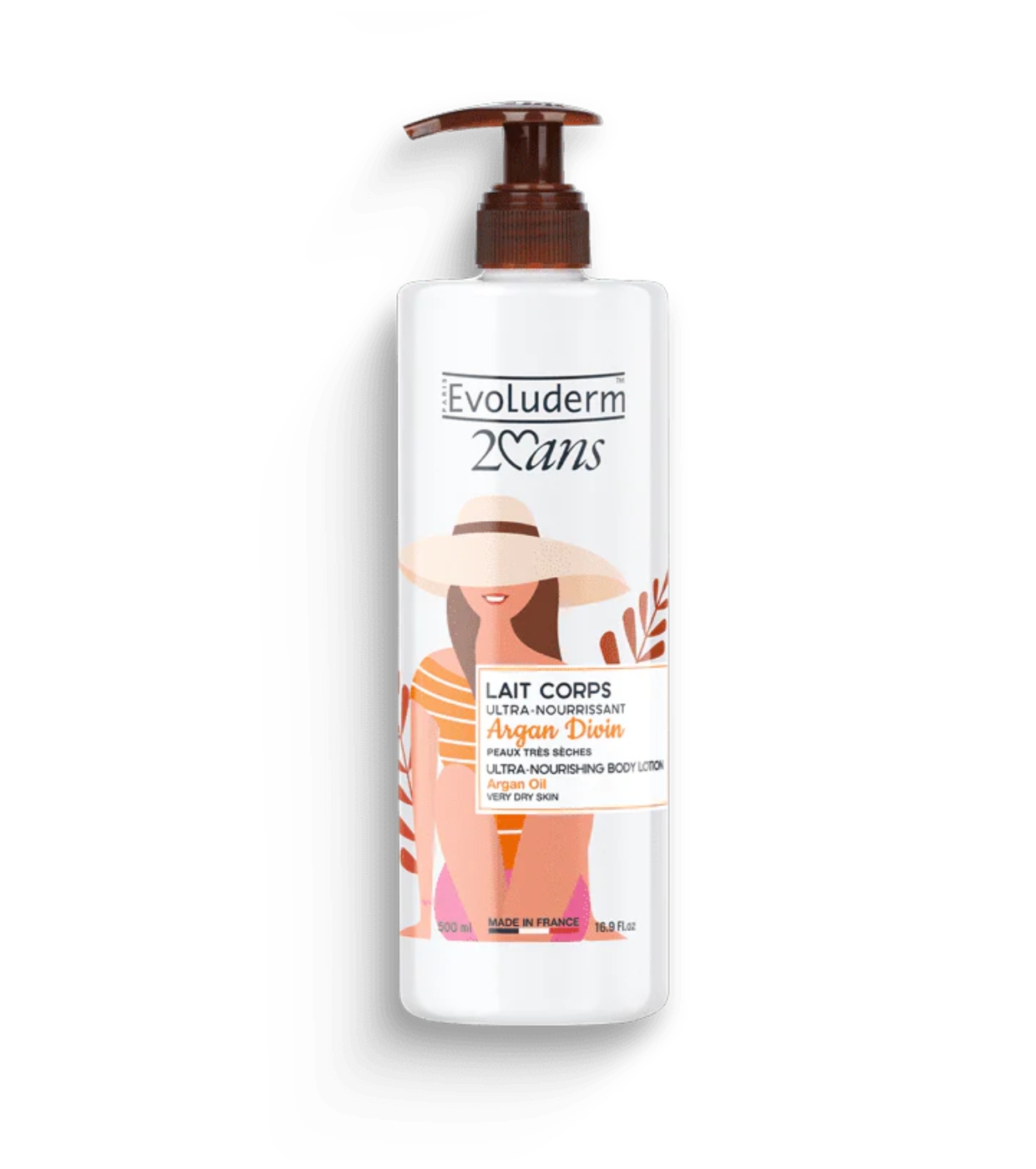 Evoluderm - Leite corporal ultra-nutritivo - Argan Divin - 500ml