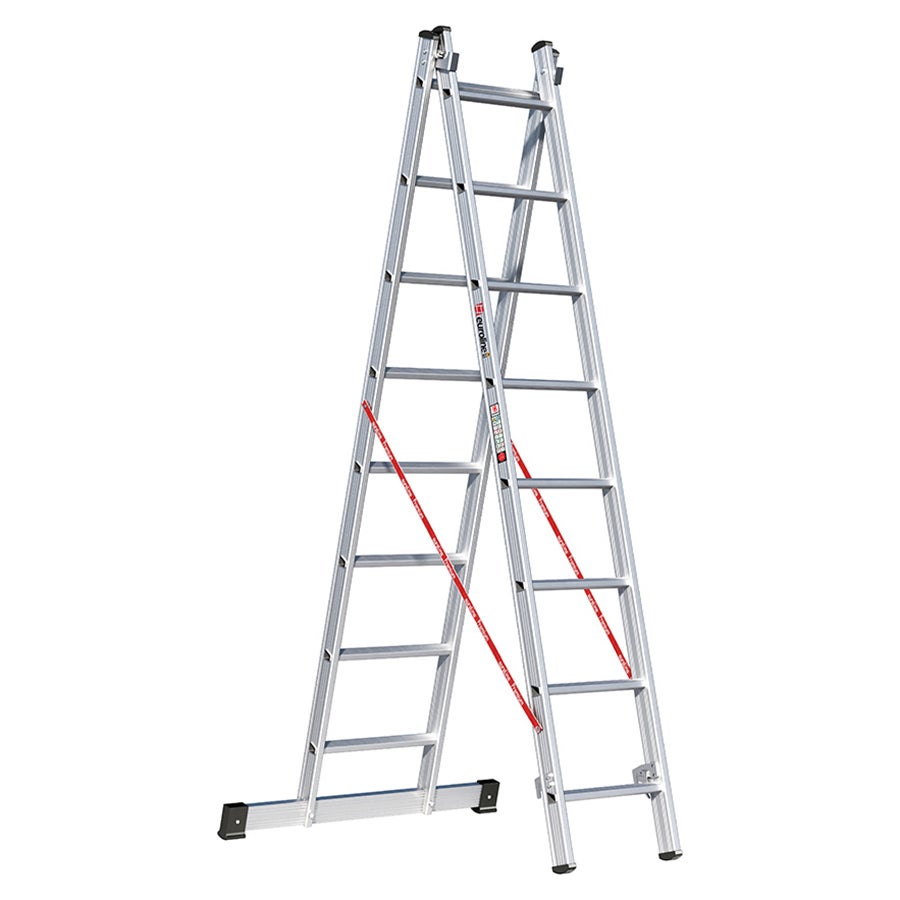 Euroline Premium 306 multifunctionele ladder 2x8 sporten