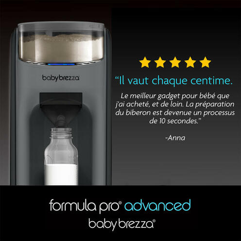 Préparateur de biberons automatique Formula Pro Advanced Gris Charcoal - BABY BREZZA