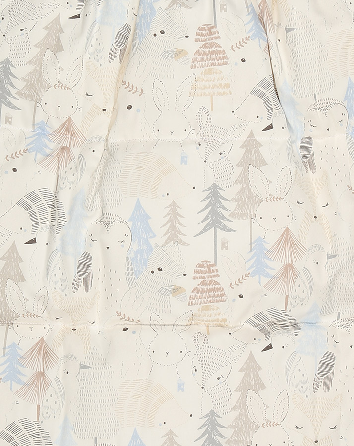 Daunen-Schlafsack WALDTIERE in offwhite/hellblau