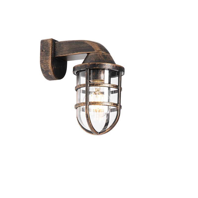 Vintage buiten wandlamp antiek goud IP54 - Joeri