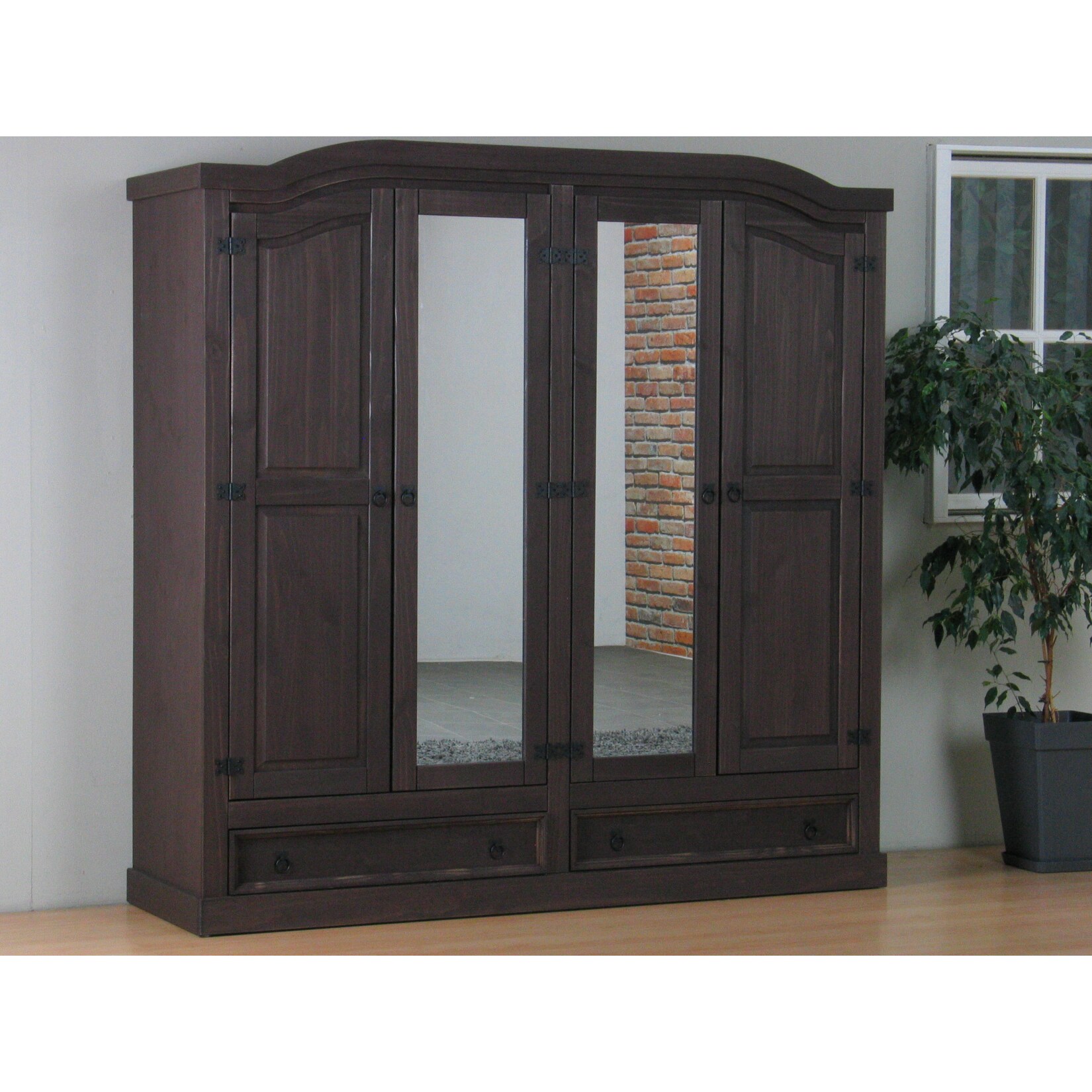 4 trg Kleiderschrank New Mexico (B)193,5 x (H)193 x (T)57cm