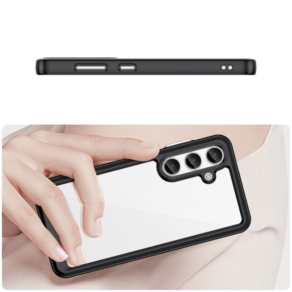 Samsung Galaxy S24  Plus Hybrid Hülle TPU Bumper   Acryl Rückseite - Transparent / Schwarz