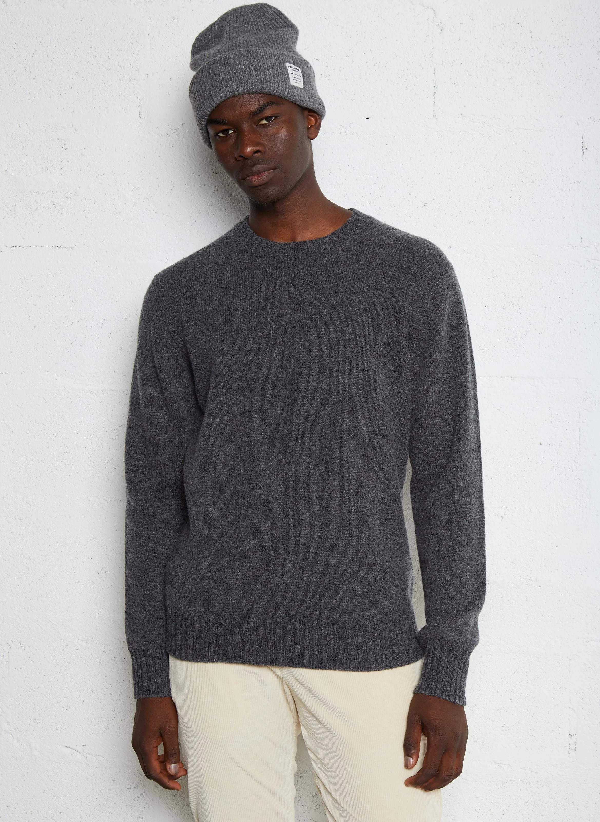 SHETLAND - Pull col rond en cachemire | Gris