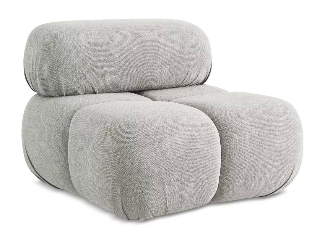 Fauteuil en Chenille - gris clair - LOKUA