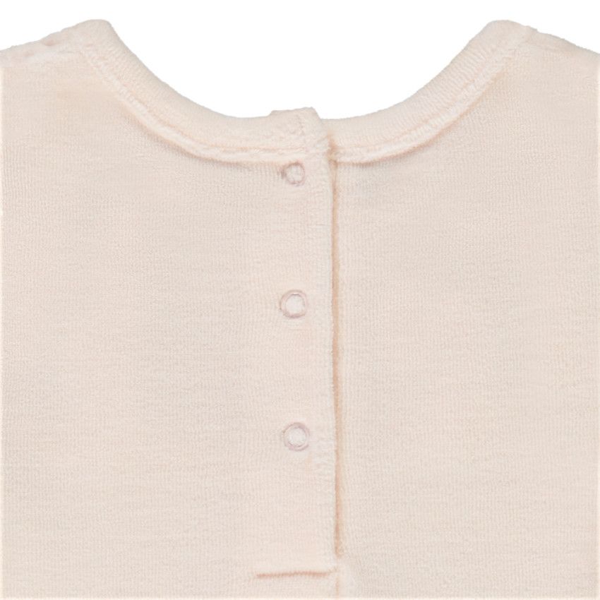 Pyjama 2 pièces en velours pour bébé fille - Rose