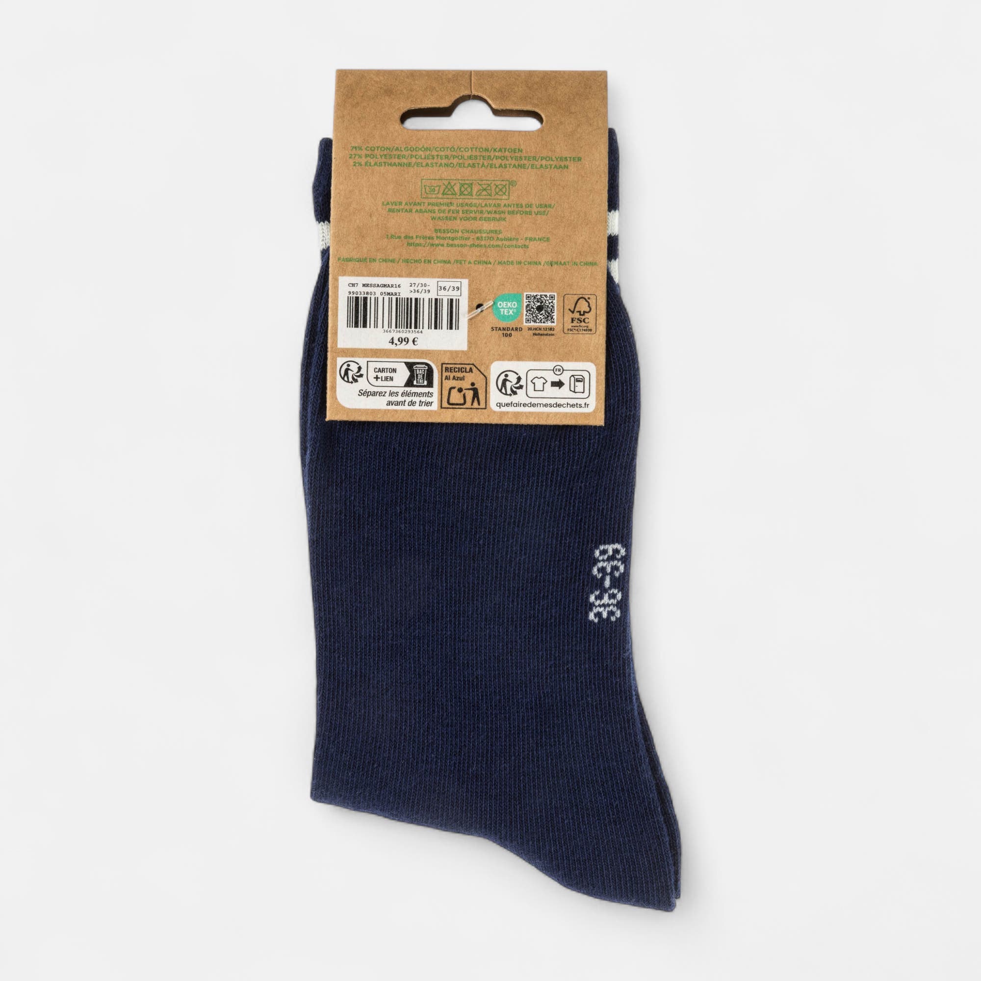 Chaussettes Enfant bleu marine