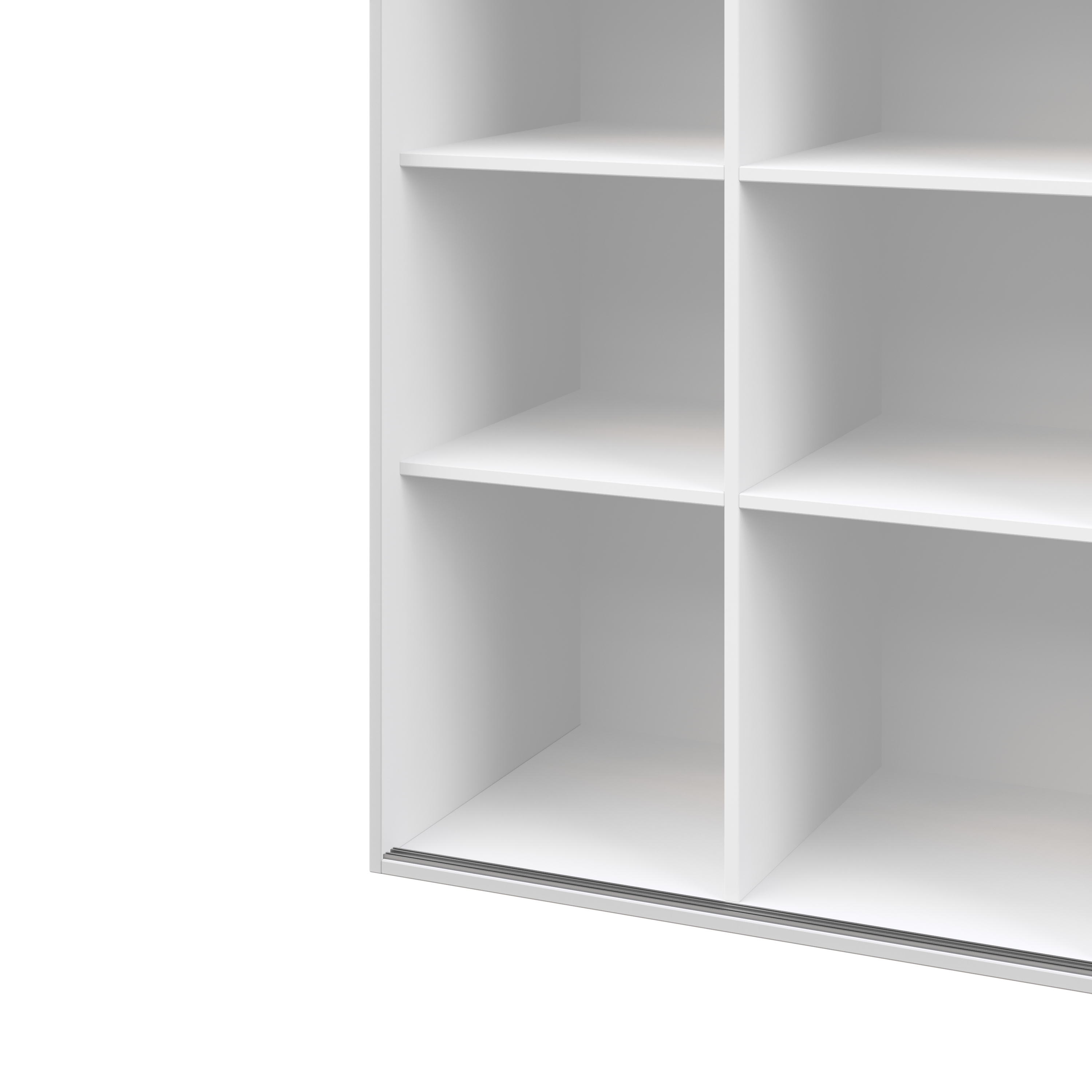 Kleiderschrank Schiebetüren mit Spiegel REVA 200 cm weiss