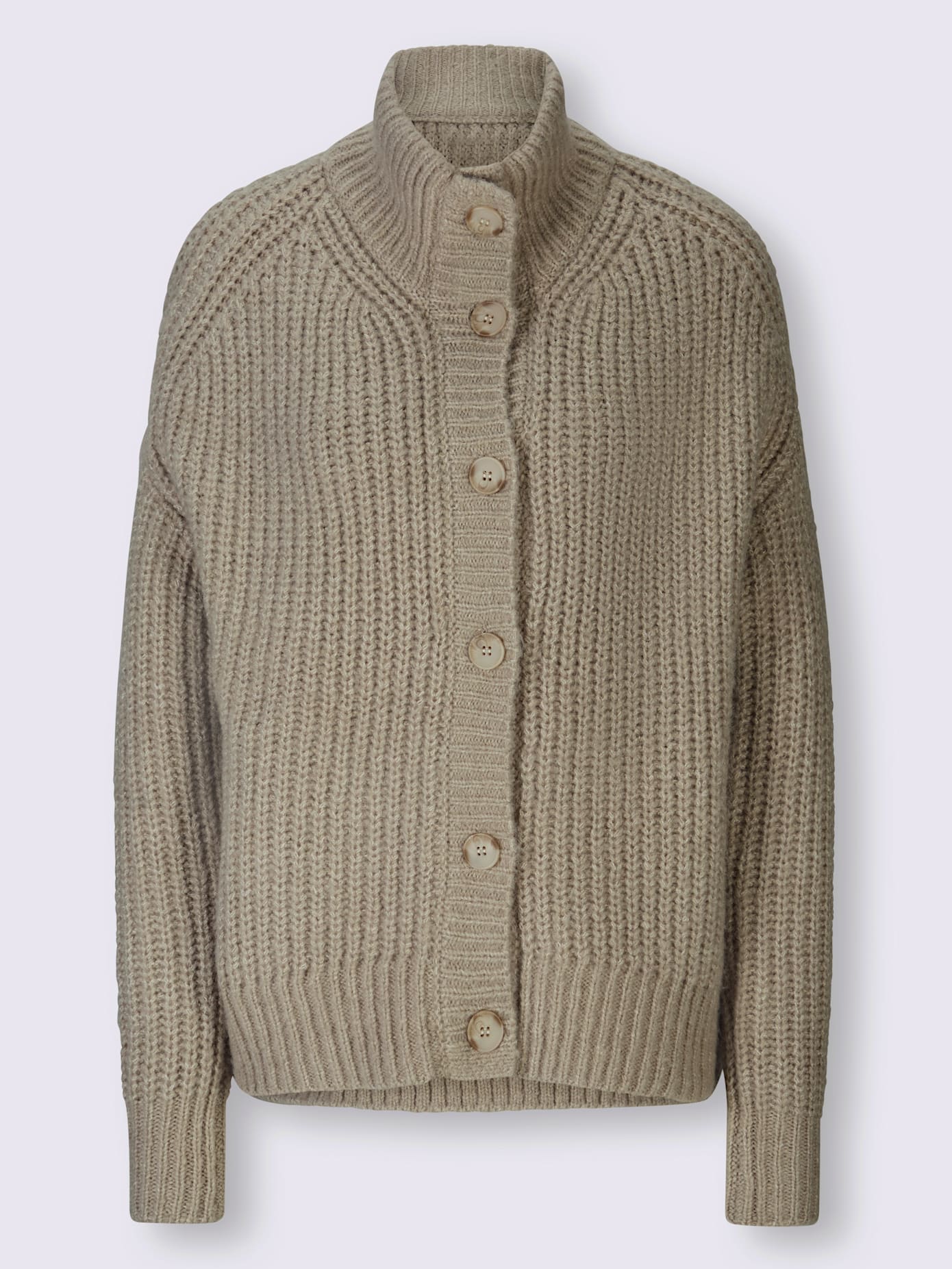 Veste en tricot 2 types de cols : col montant ou à revers