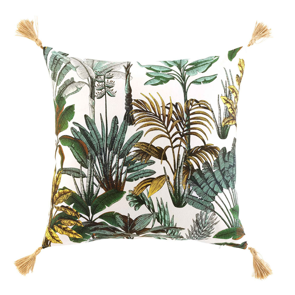 Coussin à pompons coton BALINESIA 50x50cm