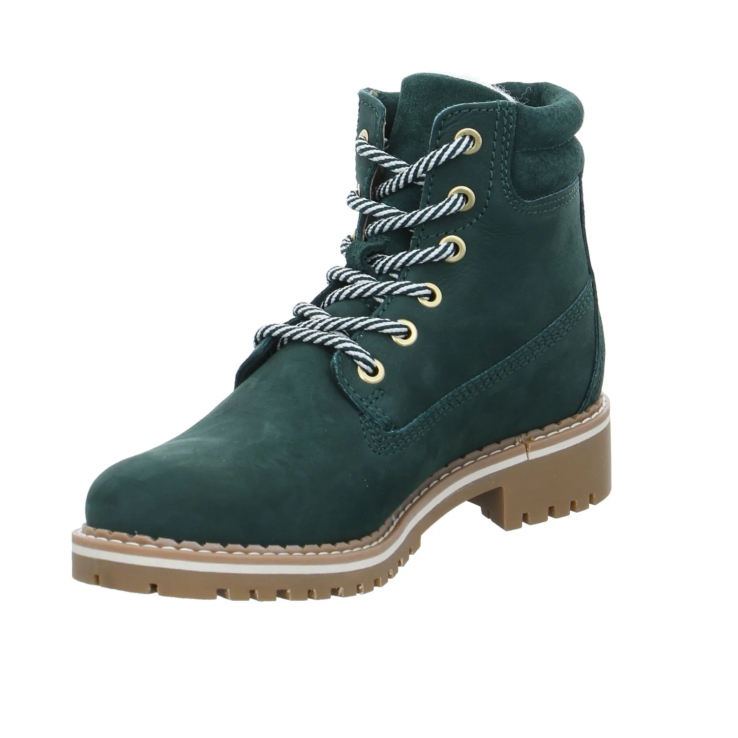 TAMARIS Boot Grün Leder  mit Tex-Membrane