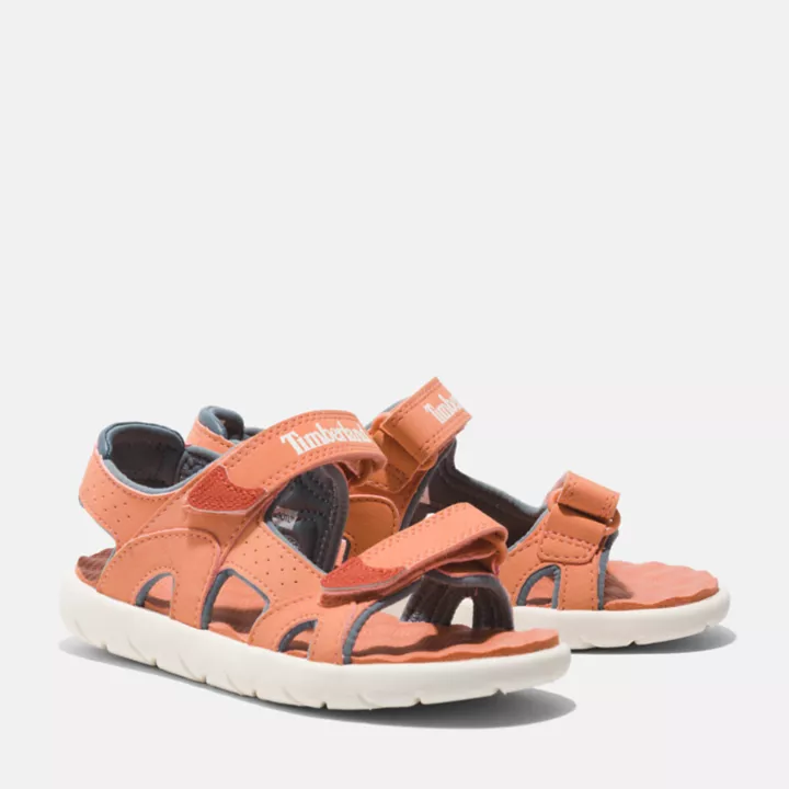 Sandales à double bride Perkins Row junior en orange clair
