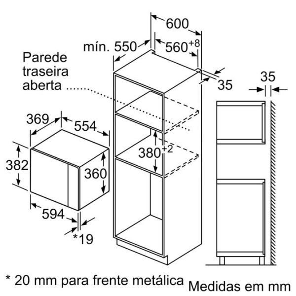 Microondas Bosch BEL554MS0 25L com Grill