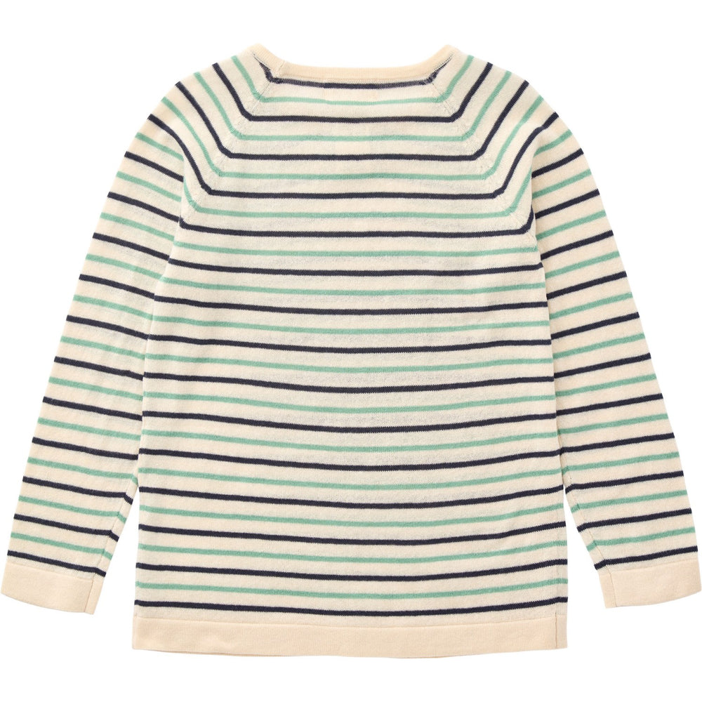 Køb Copenhagen Colors Cream/Navy/Sky Blue Comb. Strik Bluse