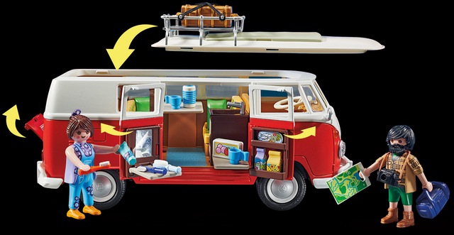 Playmobil® Konstruktions-Spielset »Volkswagen T1 Camping Bus (70176) VW Lizenz«