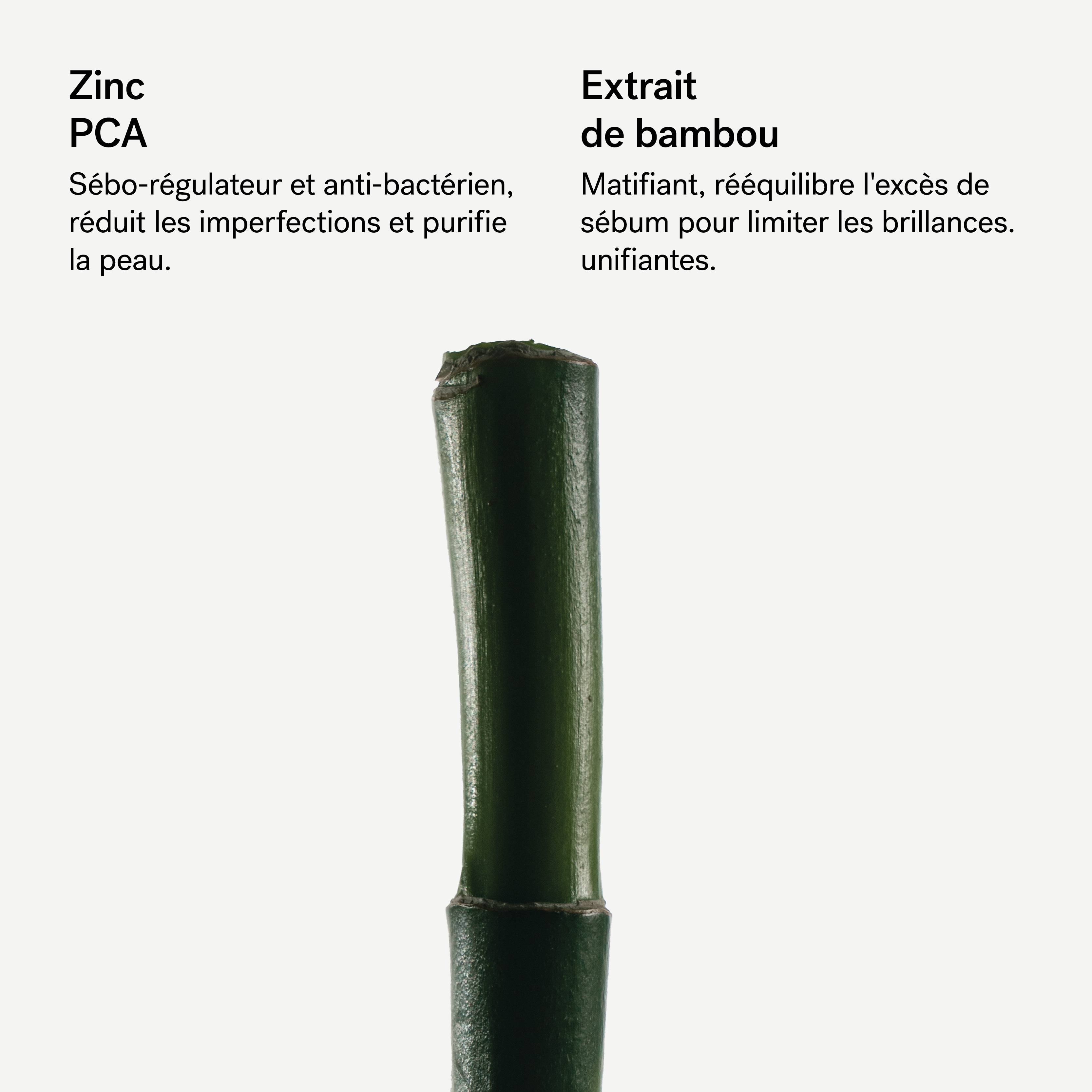 L41 - Crème visage purifiante<br>Zinc PCA 4% + Extrait de bambou