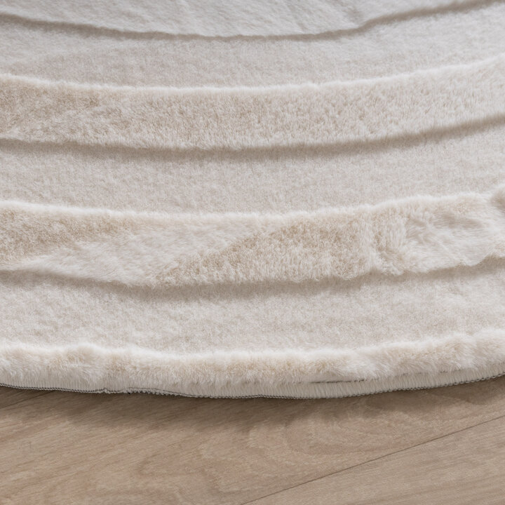 Organisch Vloerkleed - Flowy Arch Creme | Wasbaar