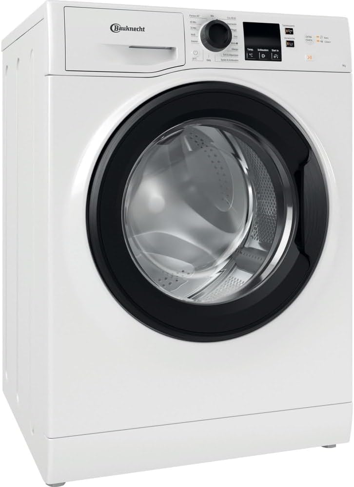 Bauknecht BPW 914 A Waschmaschine Frontlader/ 9kg/ kraftvolle Fleckentfernung/Kurz 45 / Clean Plus/Kurz 30 / Anti-Allergie Plus/Mengenautomatik/Option Extra Touch/Dynamic Inverter Motor, Weiß