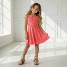 See you in the summer dress - coral