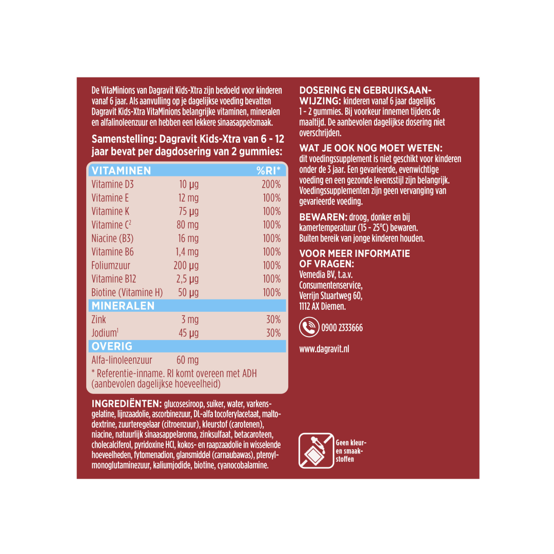 Dagravit Kids Multi 6-12 Jaar Vitaminions Gummies (120 gummies)
