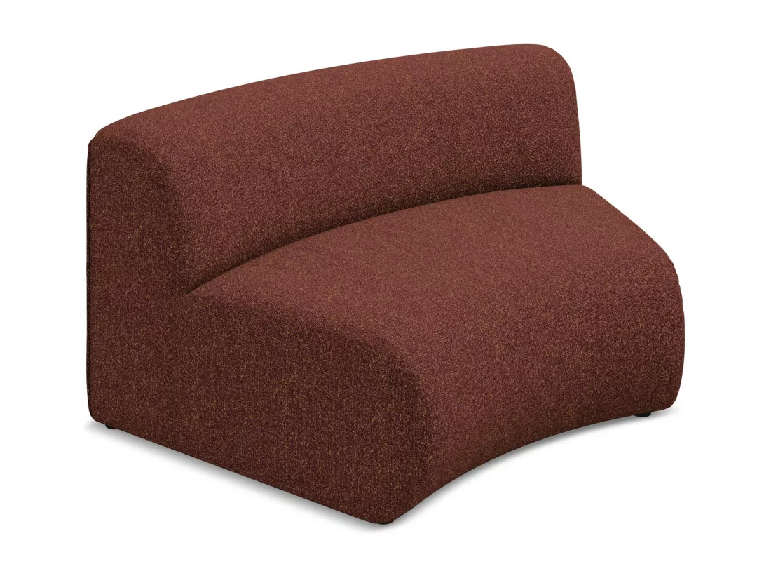 Fauteuil d'angle pour canapé modulable en tissu texturé - bourgogne - EKAHI