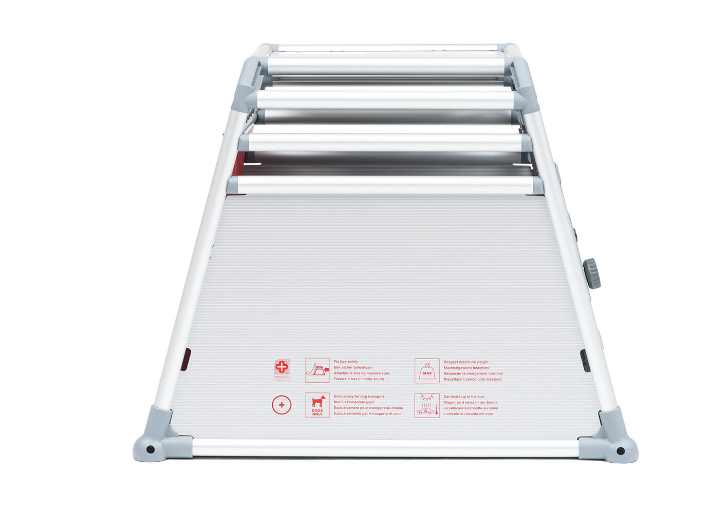 4Pets Pro 2 -  Autobench Hond - chroom - 66x54554.5x83.5 cm - M