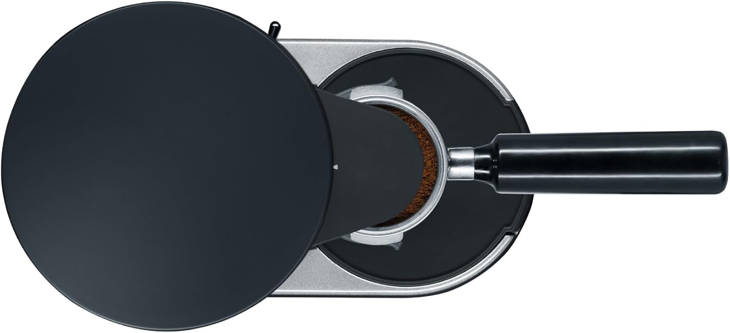 GRAEF CM800 - Elektrische Kaffeemühle, Aluminiumgehäuse, Bohnenbehälter 350 g, Edelstahl-Kegelmahlwerk, 40 Mahlgrade, Kaffeemühle Siebträger, Antistatik-Einsatz, Aluminium-Schaufelrad, 128 W, Silber