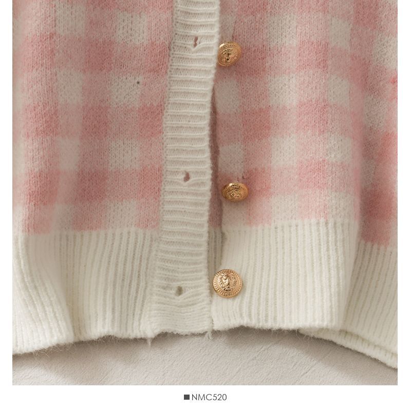 Lemongrass - Set: Geruite camisole top + licht vest + minirok