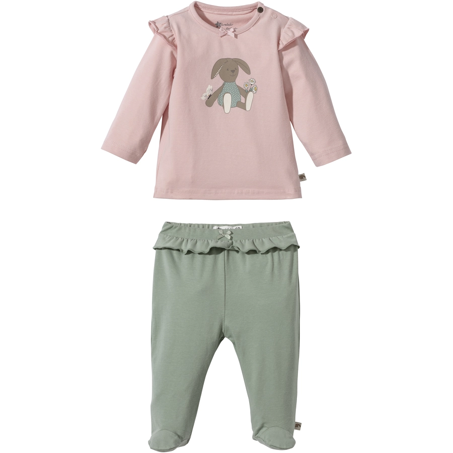 Sterntaler Set Langarm-Shirt und Hose Hase zartrosa