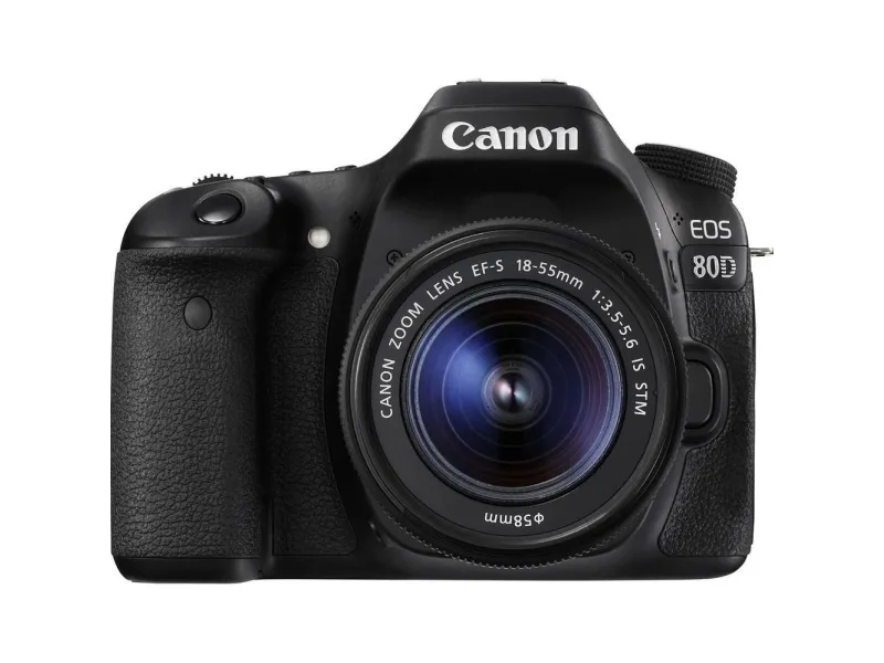 Canon EOS 80D - Digitalkamera - SLR - 24.2 MP - APS-C - 1080p / 60 fps - 3x optisk zoom EF-S 18-55 mm IS STM objektiv - Wireless LAN, NFC