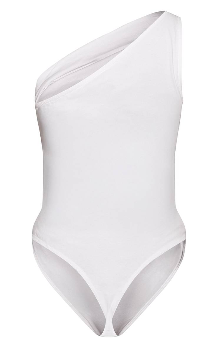 Blanc Body Asymétrique En Coton Doux Petite