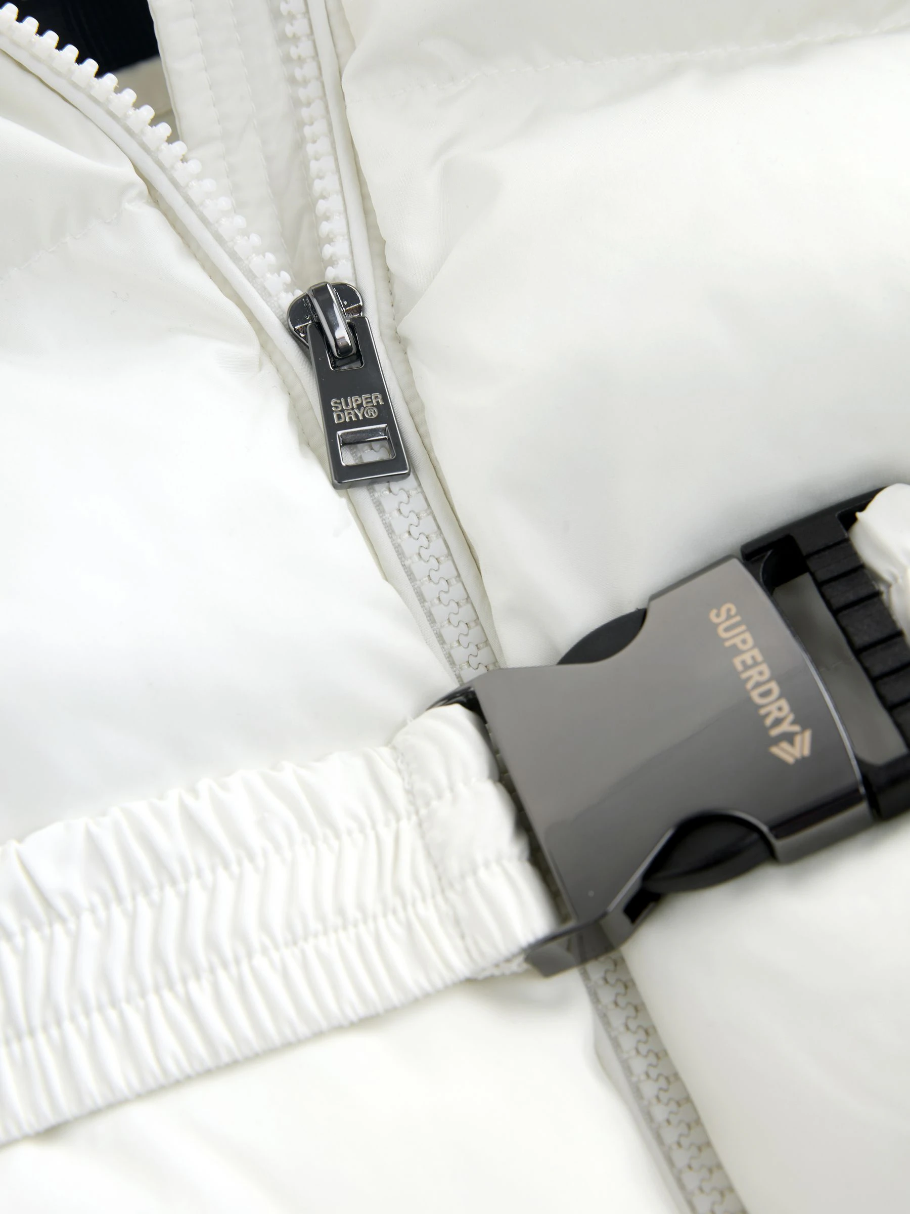 Wit - Superdry Belted Puffer Coat