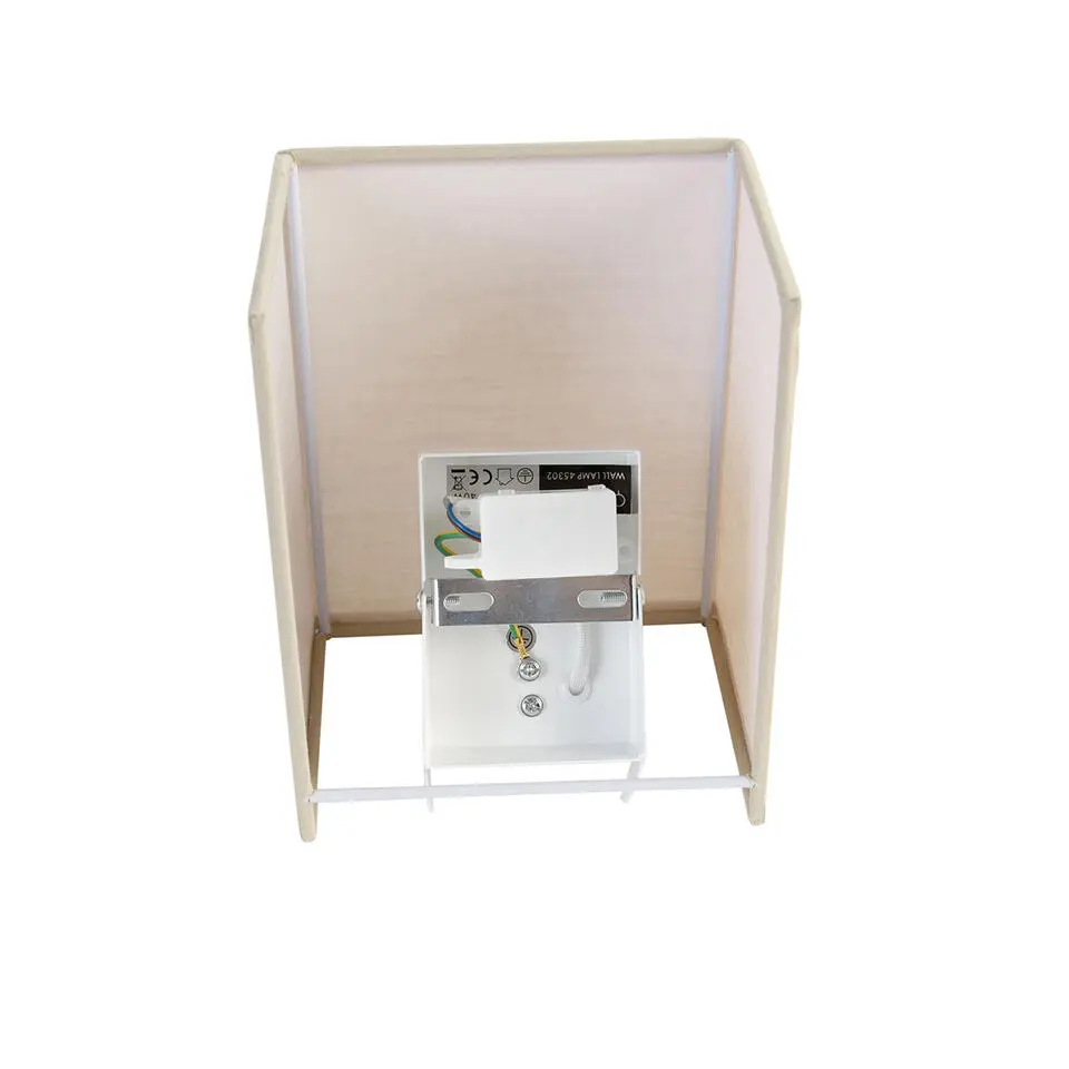 Qazqa wandlampen vete beige e27