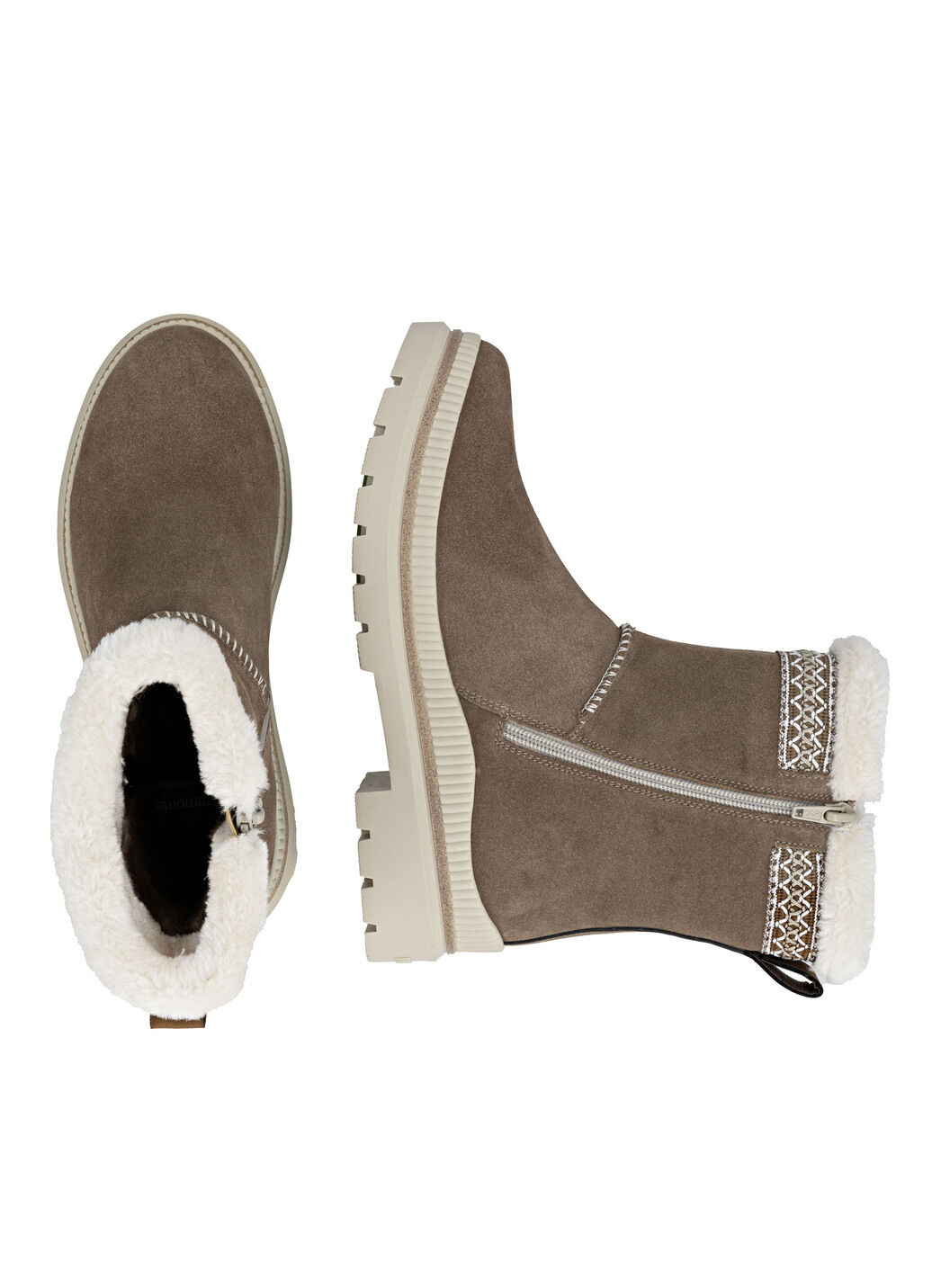 Remonte, gefütterte Damen-Stiefeletten, Winterschuhe, Weite G, mit Lammfell