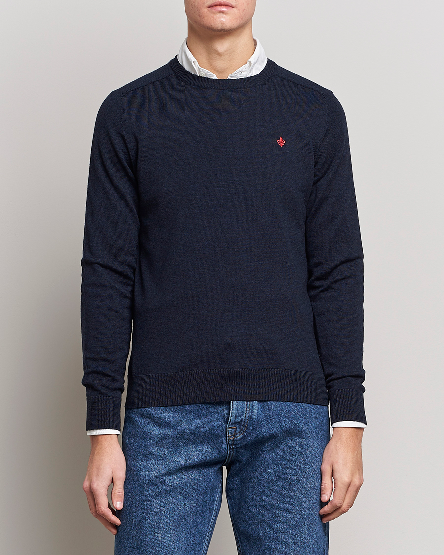 Morris Merino O-neck Navy