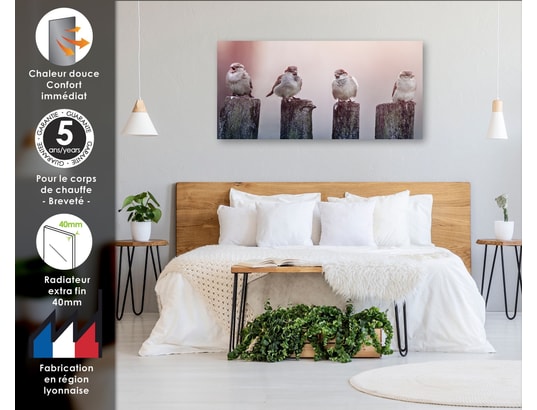 ILO - Radiateur rayonnant / radiateur électrique rayonnant mural/ 500w / +28 motifs, d...