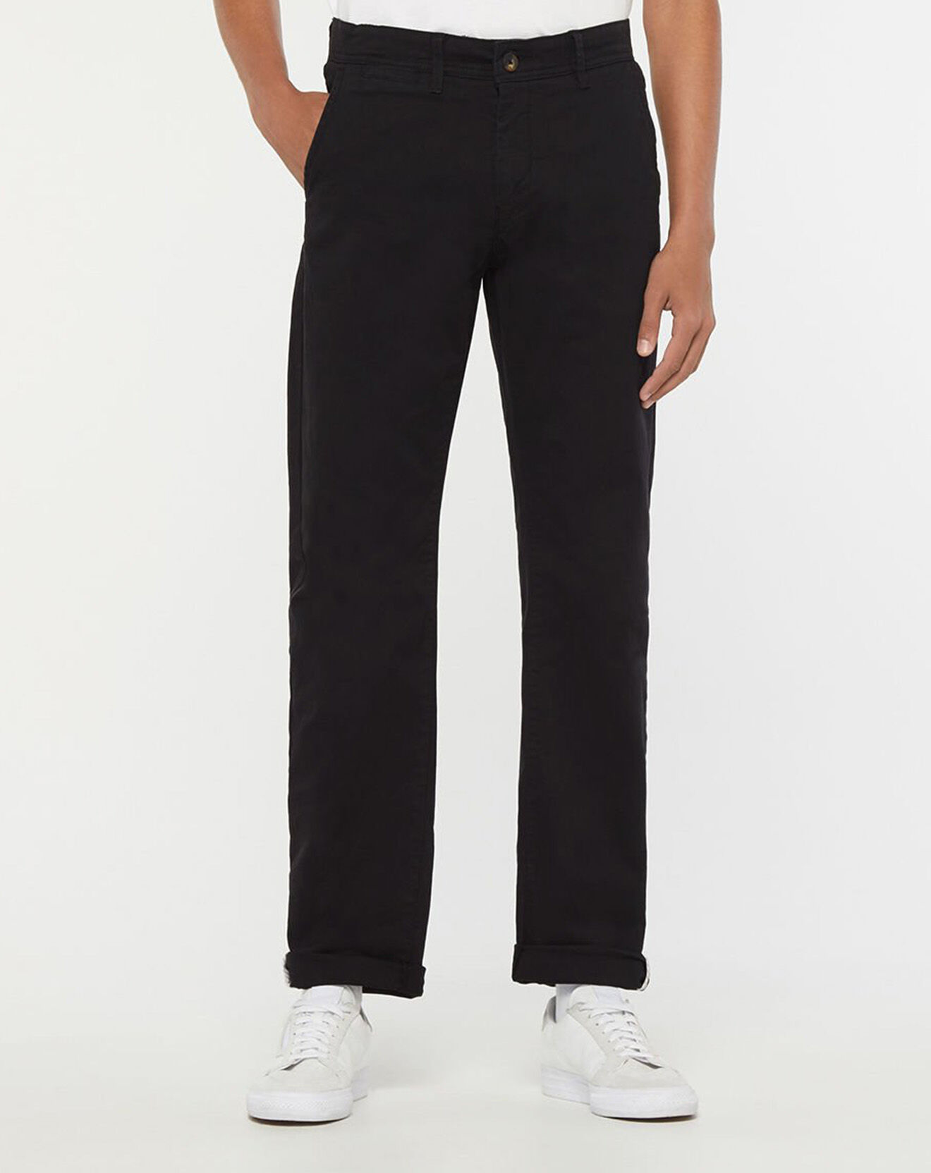 Galeries Lafayette Pantalon Chino en Coton Bio Relax Kutrelax noir