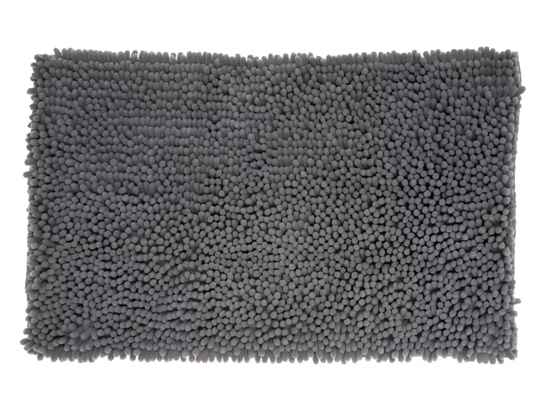 Tapis de Salle de bain Gris foncé chenille maxi confort 50 x 80 cm