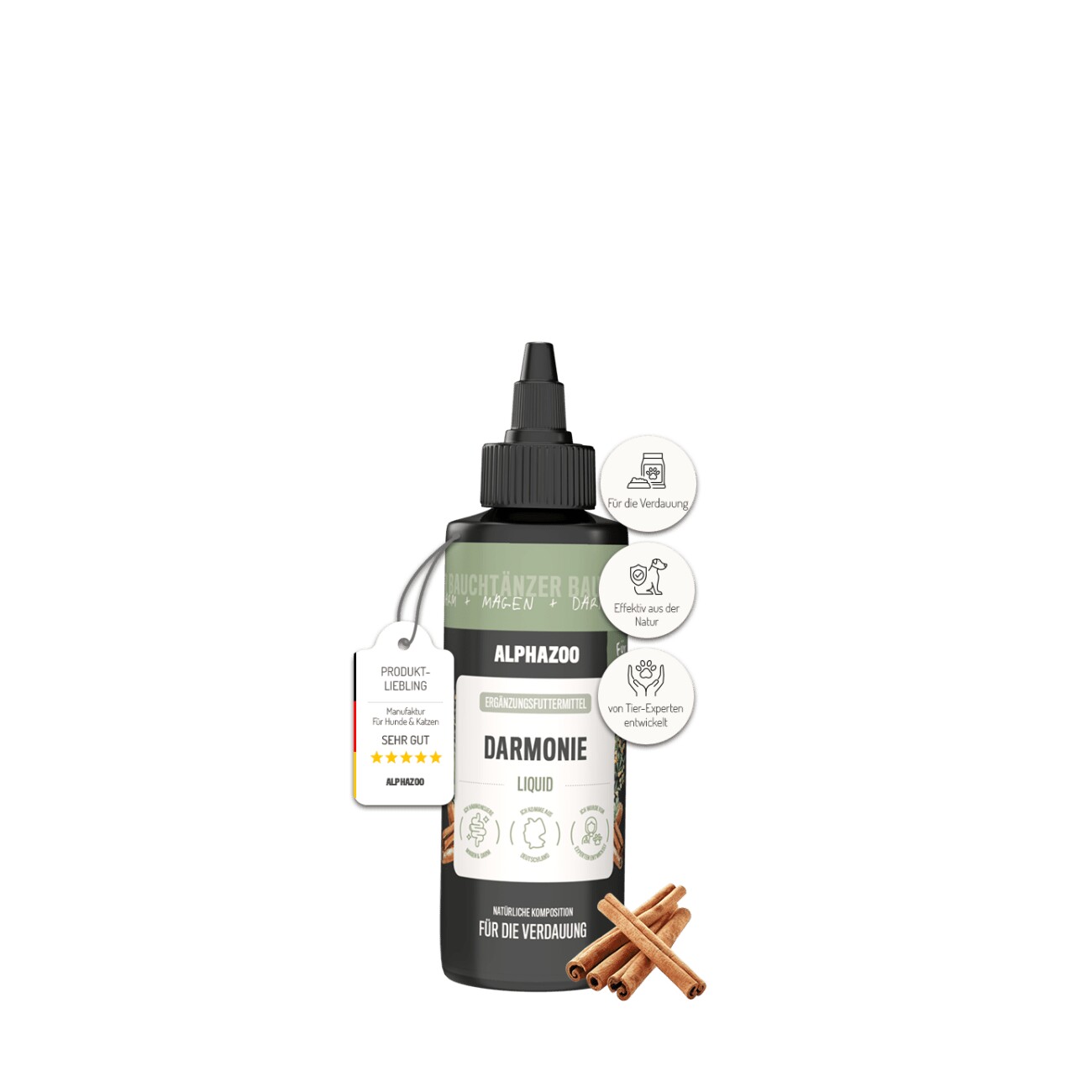ALPHAZOO Magen-Darm Liquid Darmonie 100 ml I Hund