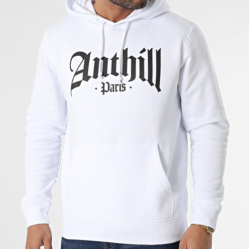 Sweat Capuche Gothic Blanc Noir