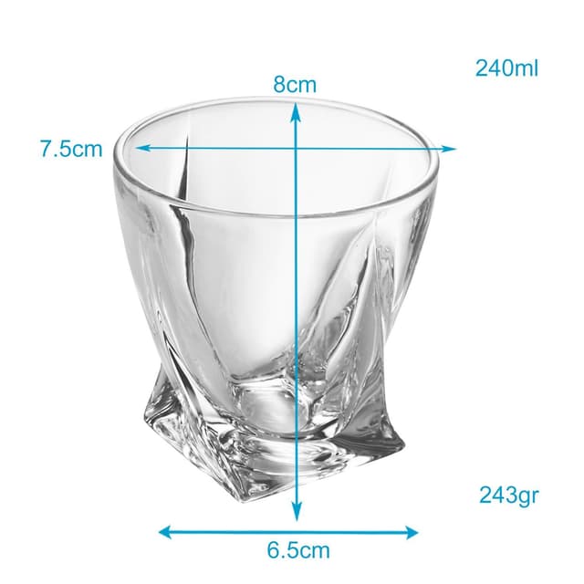 4x whiskyglas Old Fashioned Whiskey krystalglas