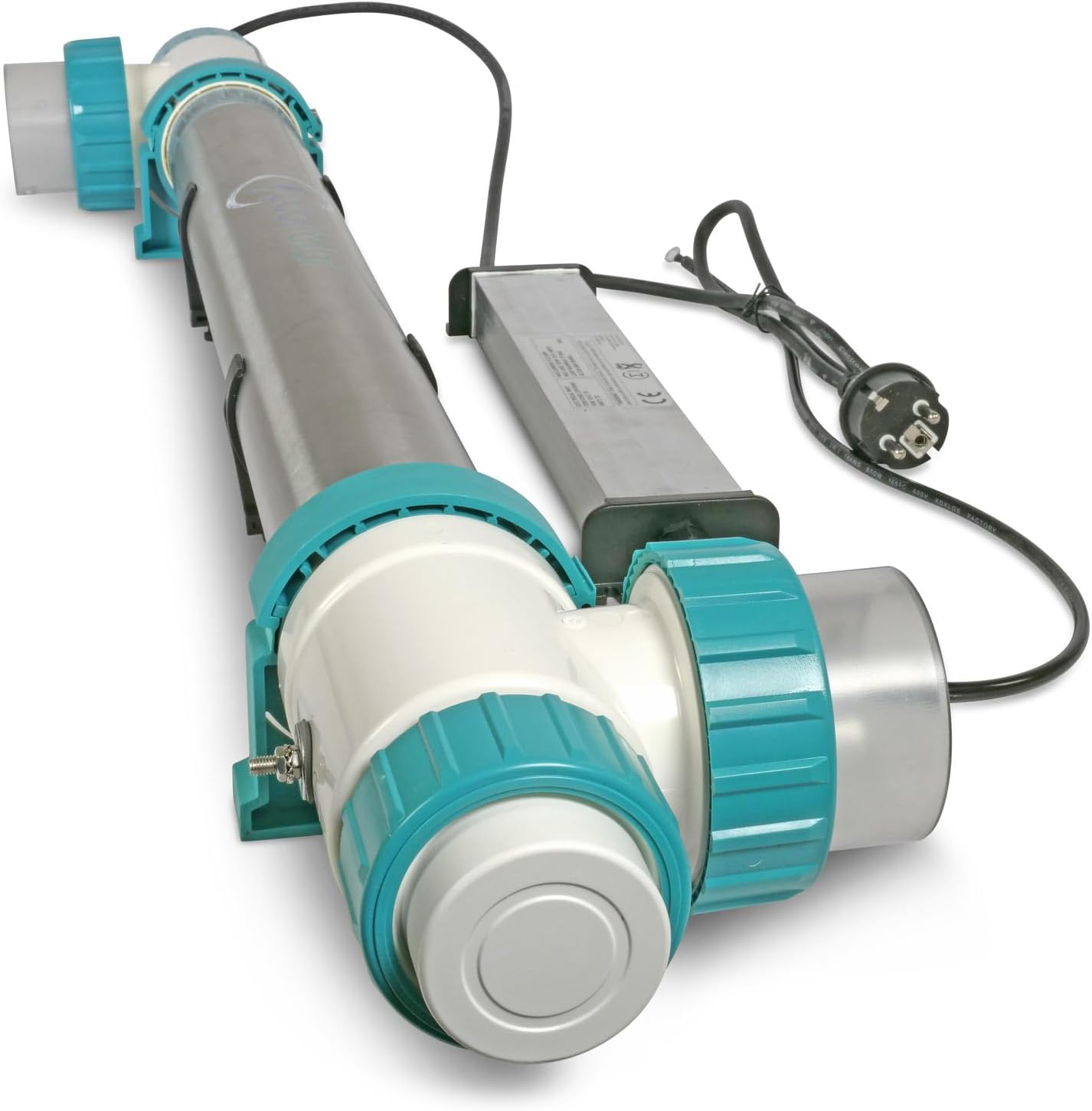 Premium 40W UVC Klärer Duplex (Salzwasser) Wasserklärer mit UV Lampe Teichklärer Entkeimungsgerät für Schwimmbecken und Pool Vorklärgerät Effizient Umweltfreundlich Sauber Klares Wasser