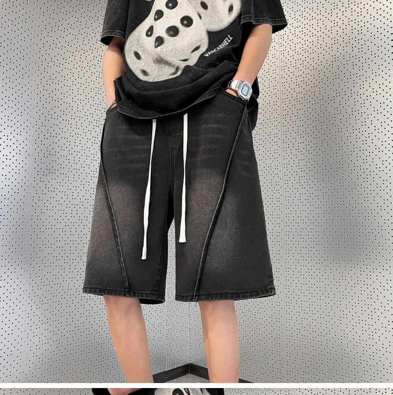 Antaeus - Mid Rise Washed Denim Shorts