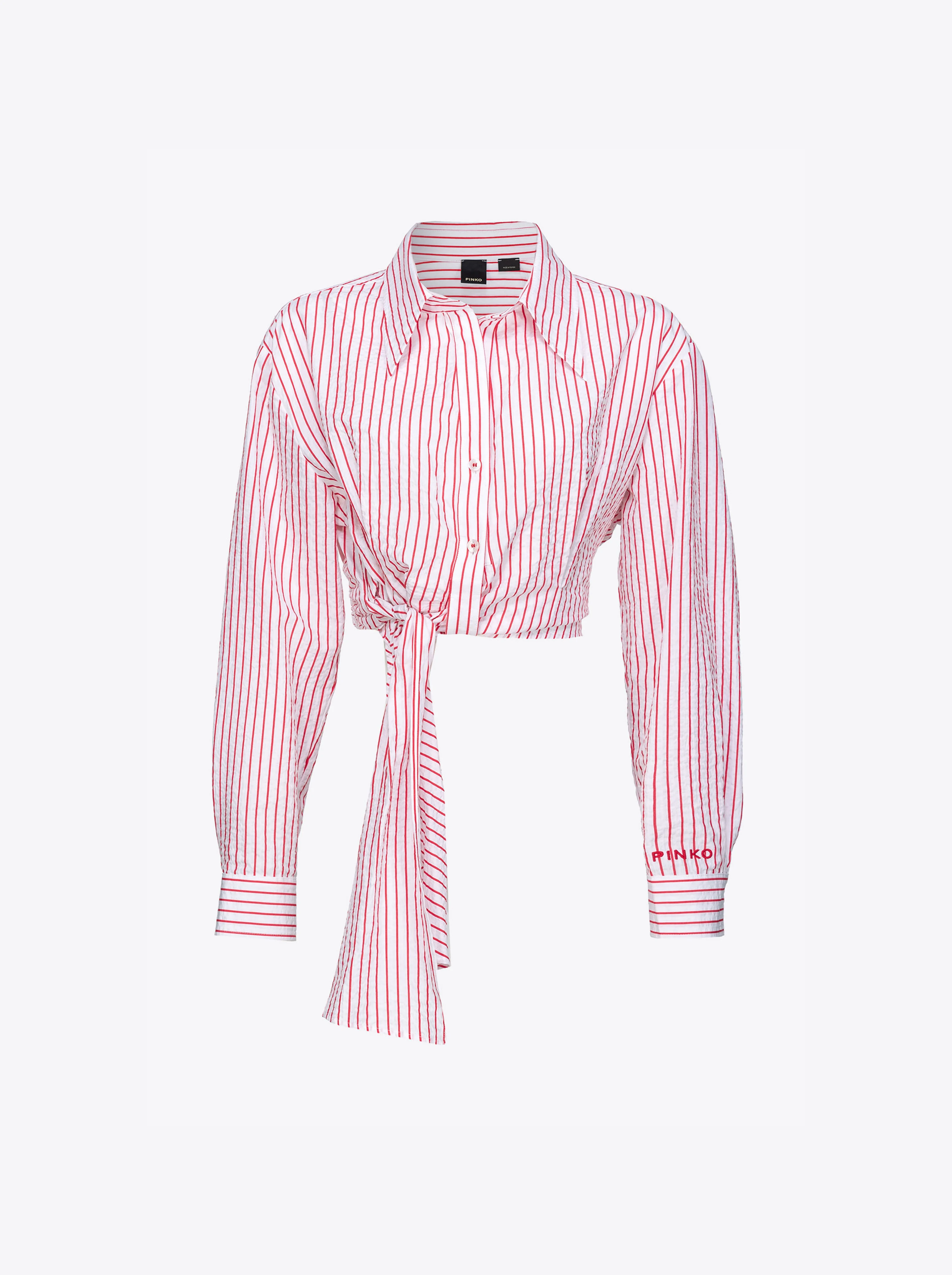 Chemise courte à rayures | Multicolore